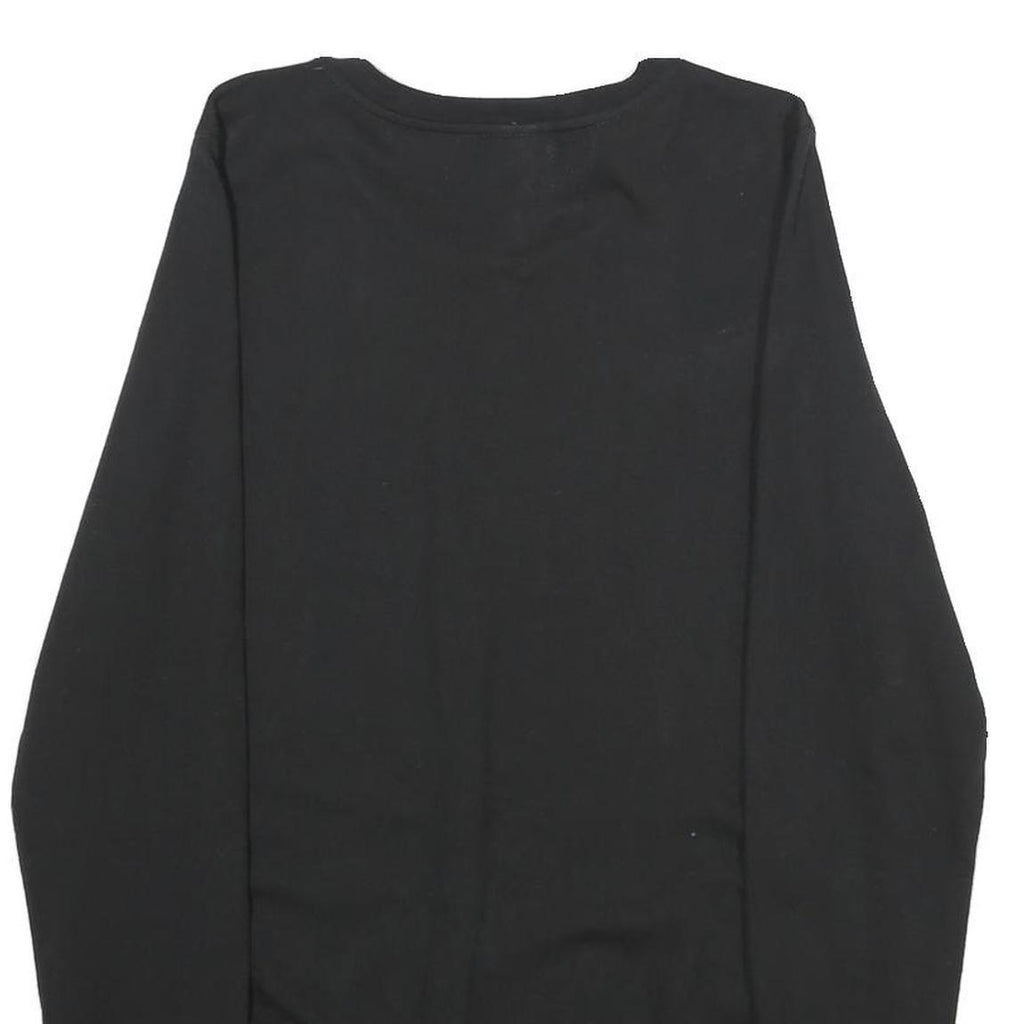 DISNEY Womens Black Tinkerbell Crew Neck M Cotton Sweatshirt Pullover