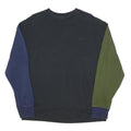 LEVI'S Mens Black Navy & Green Crew Neck L Colourblock Sweatshirt Cotton