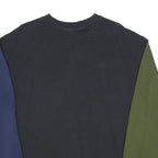 LEVI'S Mens Black Navy & Green Crew Neck L Colourblock Sweatshirt Cotton