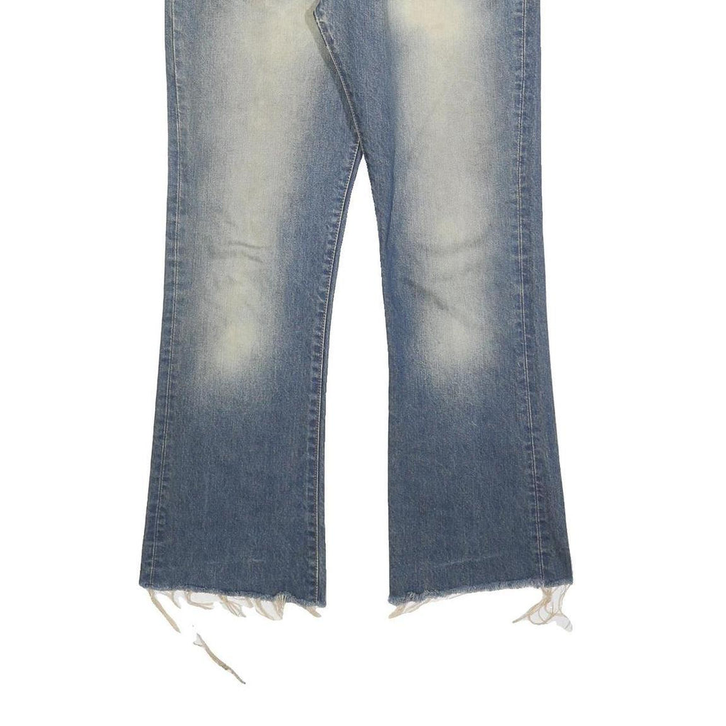 CARRERA Mens Jeans Blue Regular Flared Denim Light W34 L30 Distressed Hem Zip