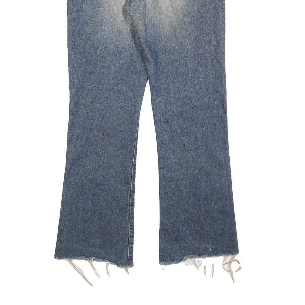 CARRERA Mens Jeans Blue Regular Flared Denim Light W34 L30 Distressed Hem Zip