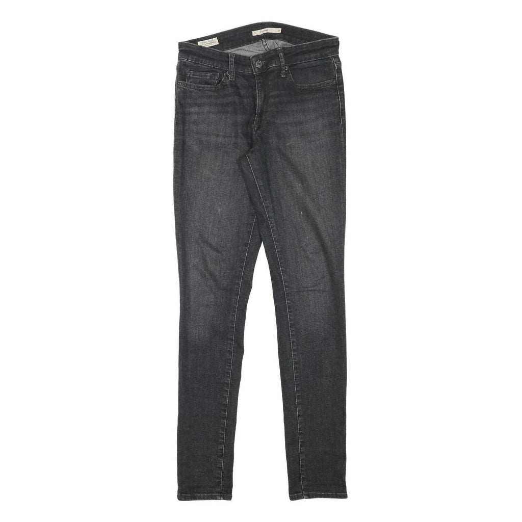 LEVI'S Womens Jeans Black Slim Skinny Denim Medium W27 L31 Stretch Cotton Blend