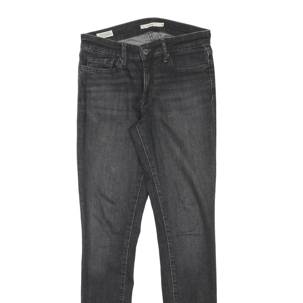 LEVI'S Womens Jeans Black Slim Skinny Denim Medium W27 L31 Stretch Cotton Blend