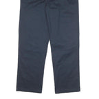 DICKIES Mens Cotton Blend Navy Regular Straight Trousers W38 L32 Workwear Zip