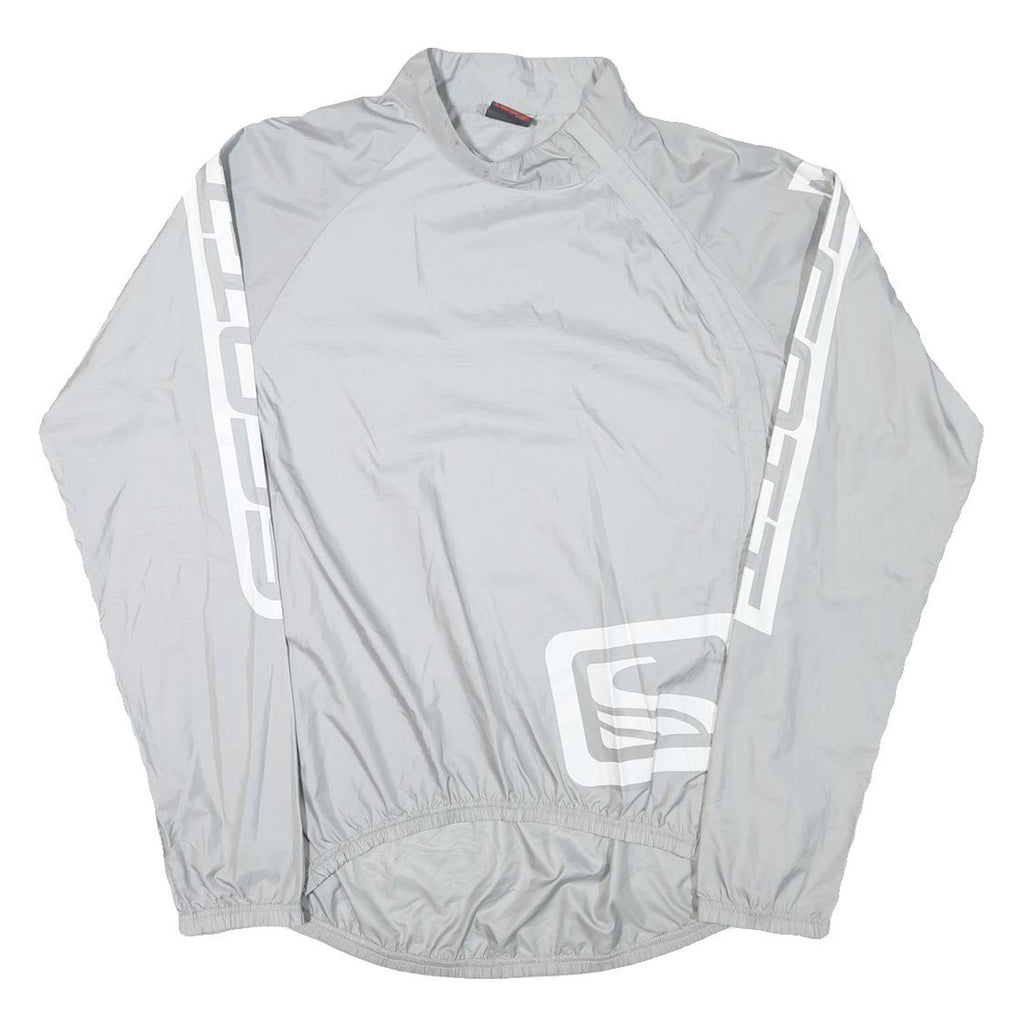 SCOTT Mens Grey Lightweight Track Jacket XL Polyester Blend Zip Athletic Fit