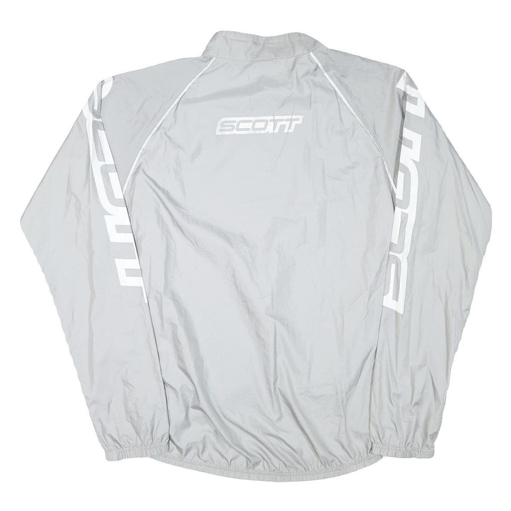 SCOTT Mens Grey Lightweight Track Jacket XL Polyester Blend Zip Athletic Fit