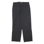 TEDDY'S Womens Cotton Blend Black Regular Fit Straight Leg Trousers W34 L32