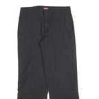 TEDDY'S Womens Cotton Blend Black Regular Fit Straight Leg Trousers W34 L32
