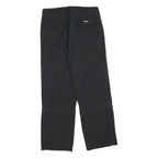 TEDDY'S Womens Cotton Blend Black Regular Fit Straight Leg Trousers W34 L32
