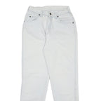 LEE Womens Jeans White Regular Straight Denim Rinse W25 L29 Zip Cotton Blend