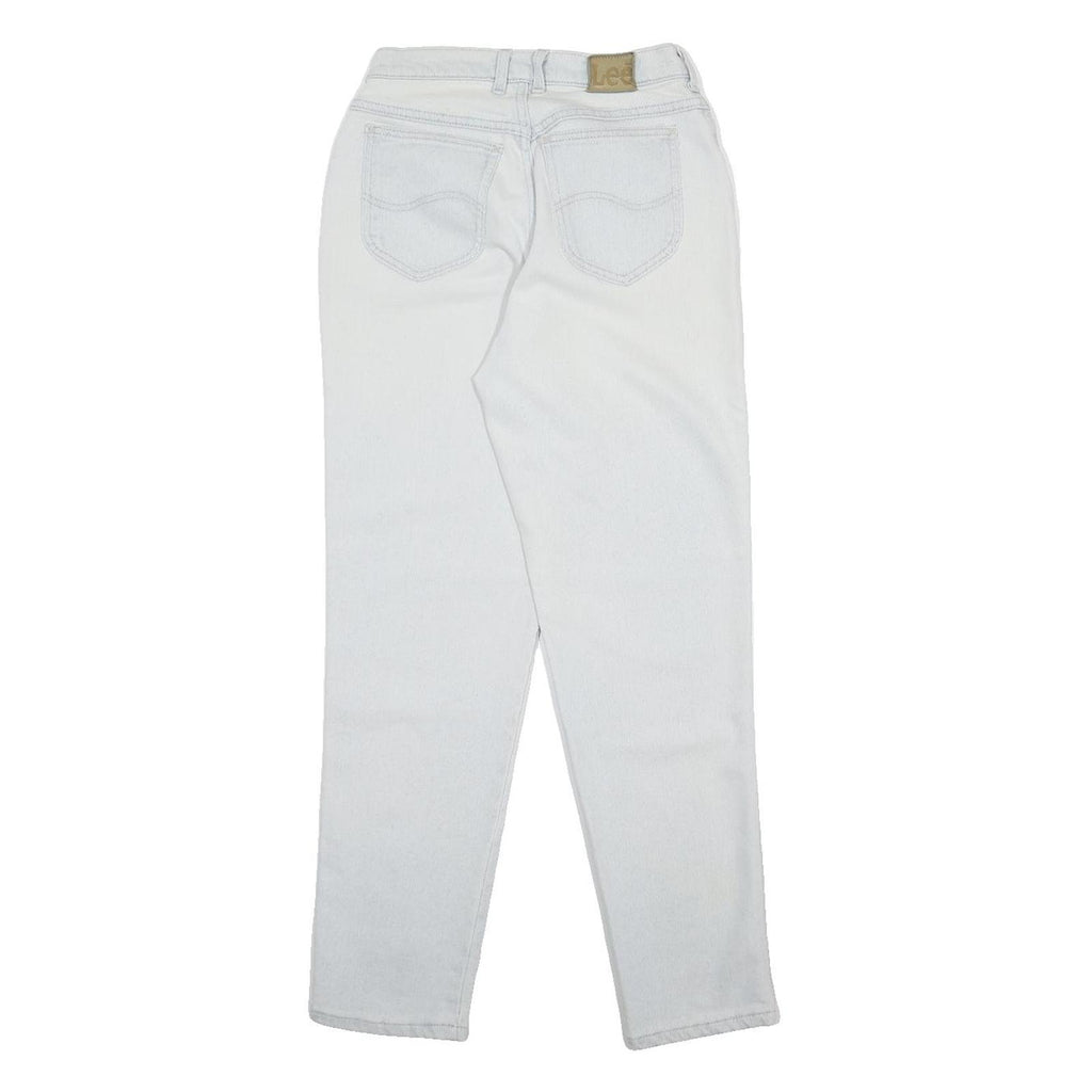 LEE Womens Jeans White Regular Straight Denim Rinse W25 L29 Zip Cotton Blend