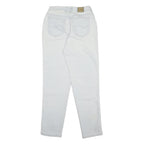 LEE Womens Jeans White Regular Straight Denim Rinse W25 L29 Zip Cotton Blend