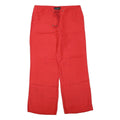 SHARAGANO Womens Cotton Blend Red Regular Fit Wide-Leg Trousers W36 L30 Comfort