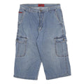 ANACIENT CITY Boys Denim Blue Cargo Shorts L W29 Casual Cotton Blend