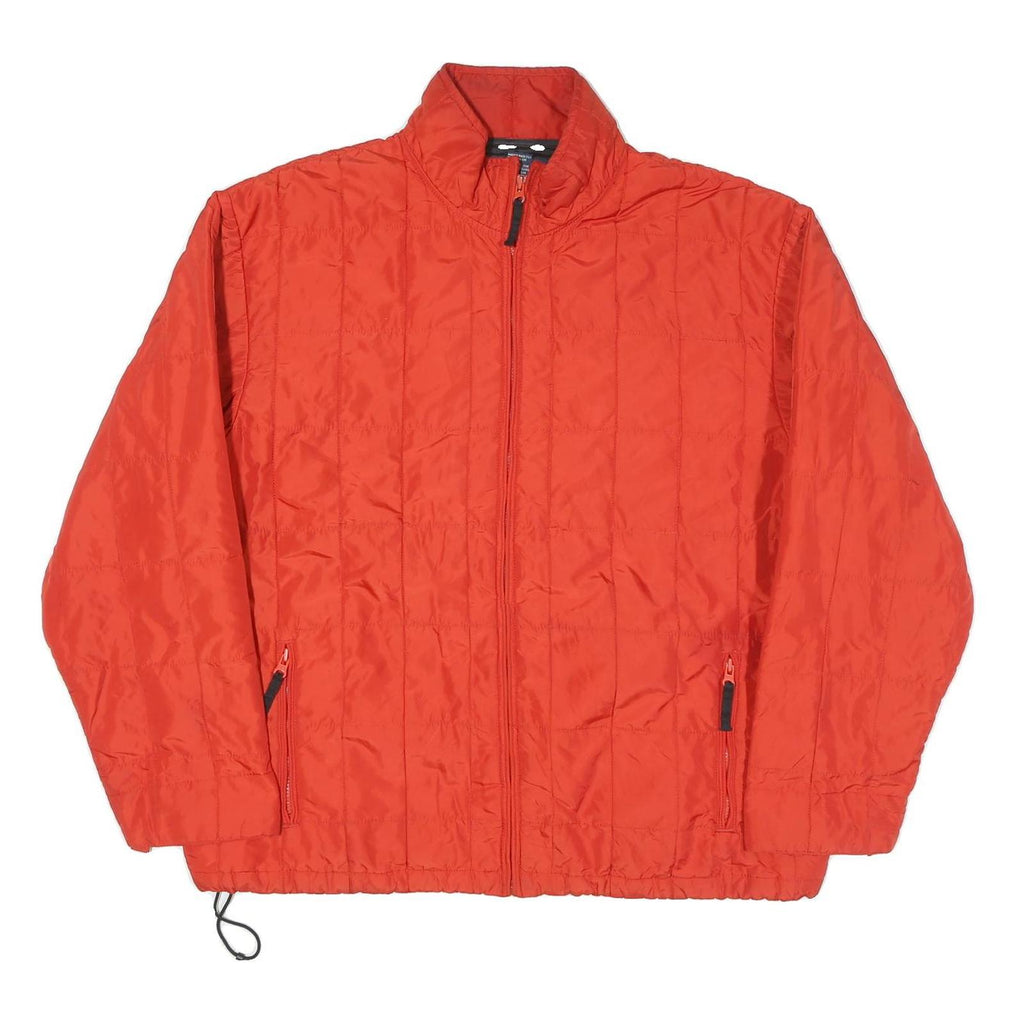 POLO RALPH LAUREN Mens Red Polyester Blend Quilted Jacket XL Zip Up Casual