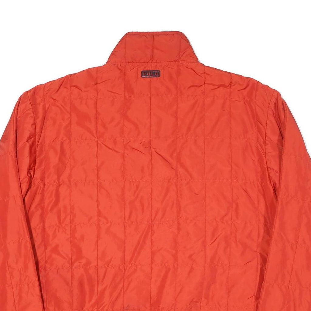 POLO RALPH LAUREN Mens Red Polyester Blend Quilted Jacket XL Zip Up Casual