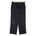 DICKIES Mens Trousers Black Regular Straight W32 L29