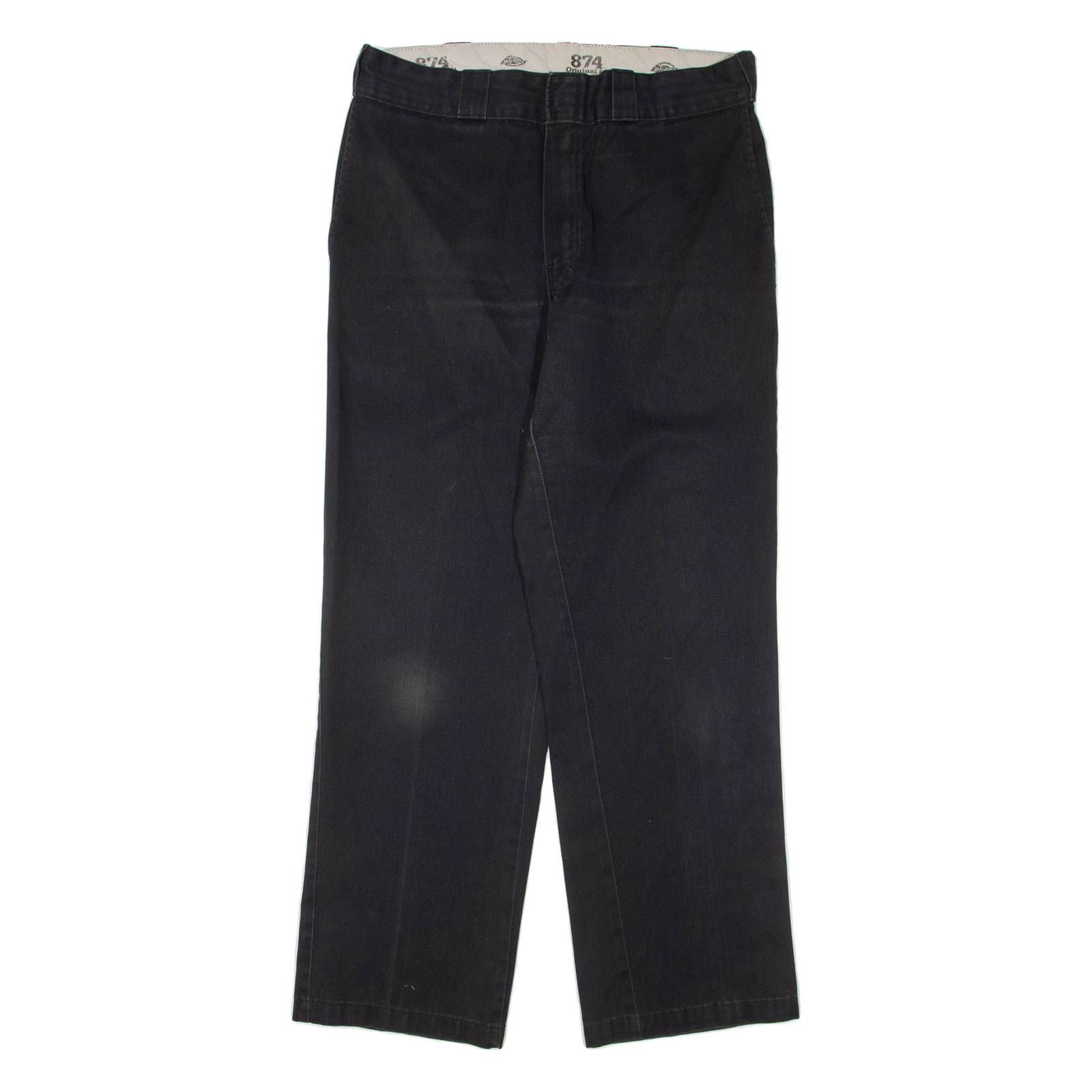 DICKIES Mens Trousers Black Regular Straight W32 L29