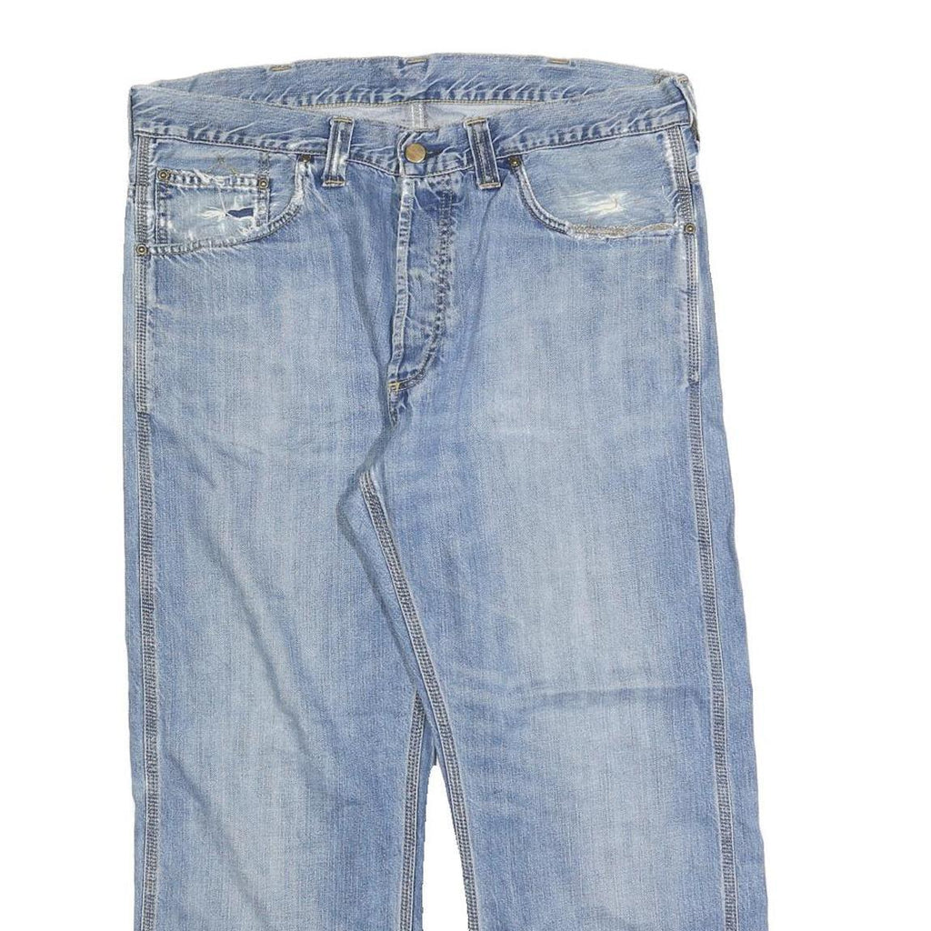 CARHARTT Mens Jeans Blue Relaxed Straight Denim Light W33 L26 Workwear Style