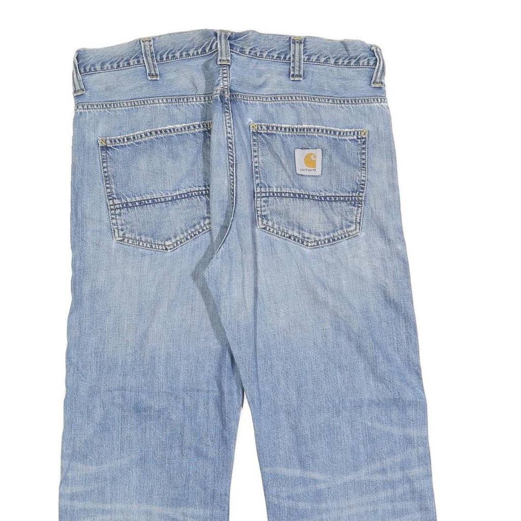CARHARTT Mens Jeans Blue Relaxed Straight Denim Light W33 L26 Workwear Style