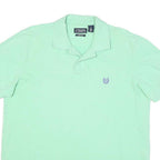CHAPS Mens Green L Polo Shirt Cotton Blend Short Sleeve Embroidered Logo