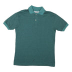 KNIGHTSBRIDGE Mens Green Short Sleeve Chevron Polo Shirt M Cotton Blend Casual