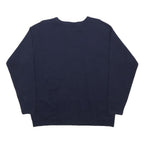 LEE Womens Navy Blue Broncos Crew Neck L Sweatshirt Cotton Blend Casual