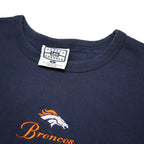 LEE Womens Navy Blue Broncos Crew Neck L Sweatshirt Cotton Blend Casual