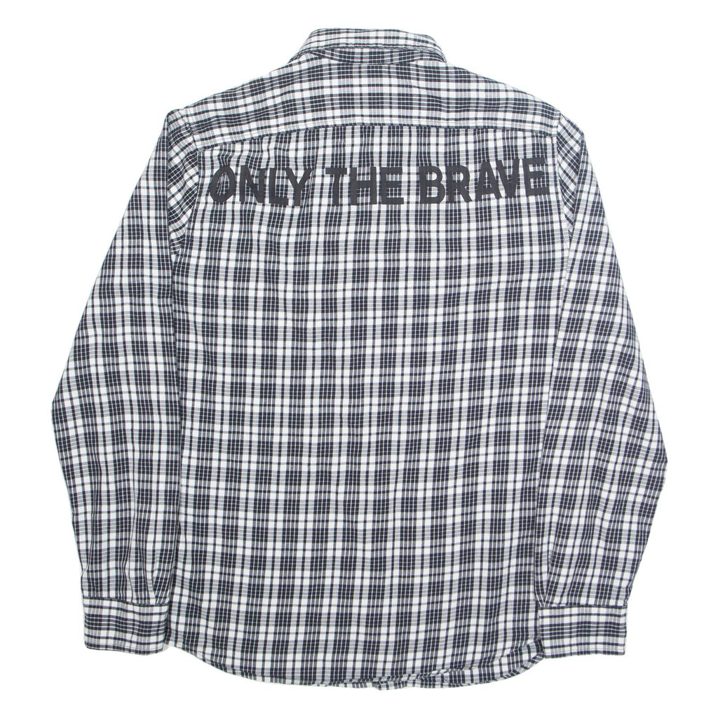 DIESEL Mens Shirt Black Check Long Sleeve L