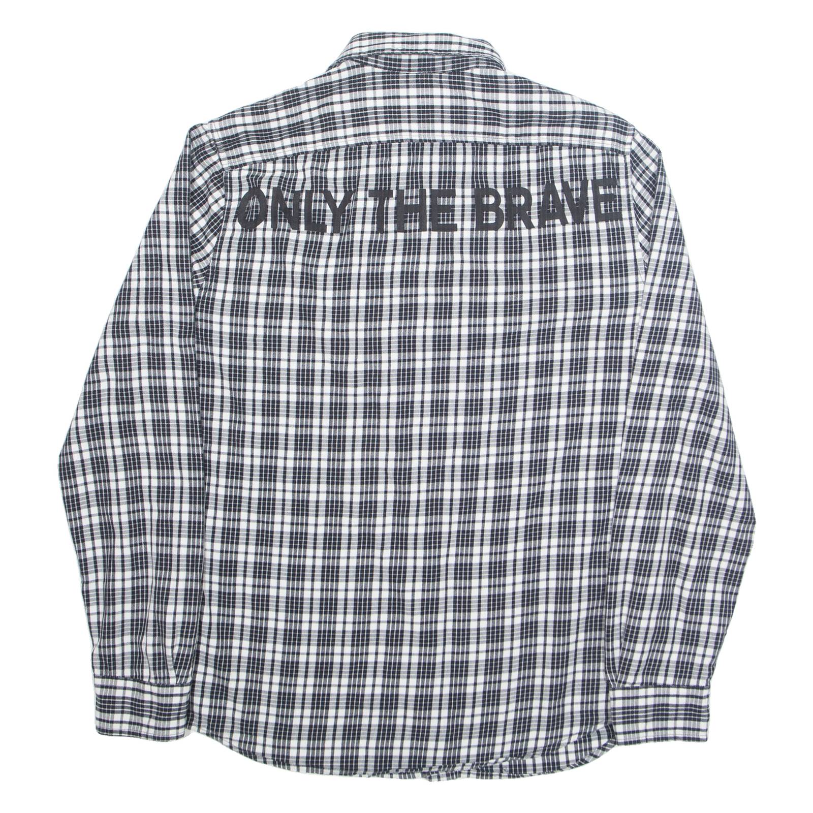 DIESEL Mens Shirt Black Check Long Sleeve L