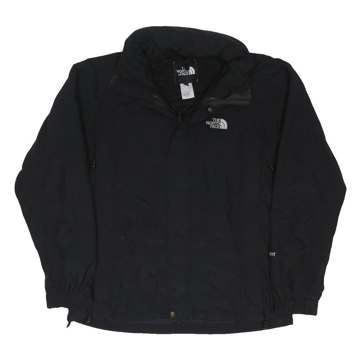 THE NORTH FACE Mens Black Outdoor Jacket M Polyester Blend Woven Plain Zip