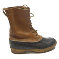 LL BEAN Men’s Lace-Up Leather Duck Boots Brown & Black UK 6 Waterproof Outdoor