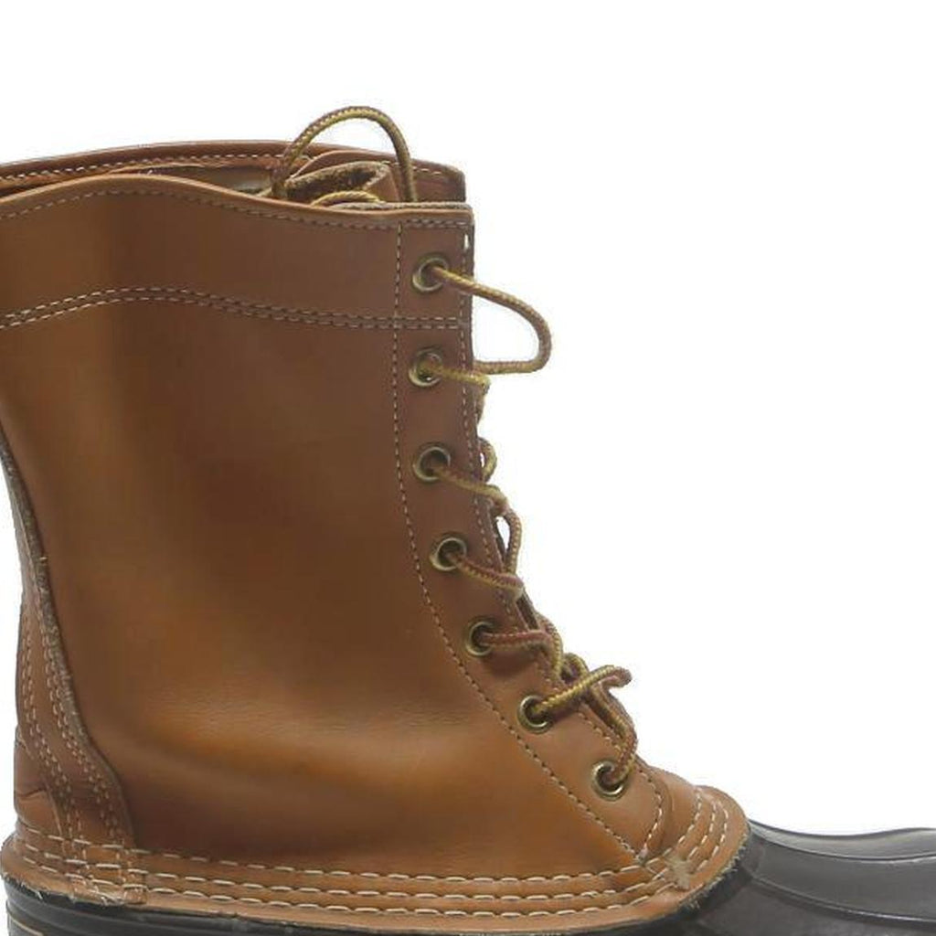 LL BEAN Men’s Lace-Up Leather Duck Boots Brown & Black UK 6 Waterproof Outdoor