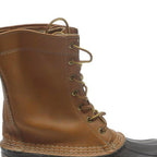 LL BEAN Men’s Lace-Up Leather Duck Boots Brown & Black UK 6 Waterproof Outdoor