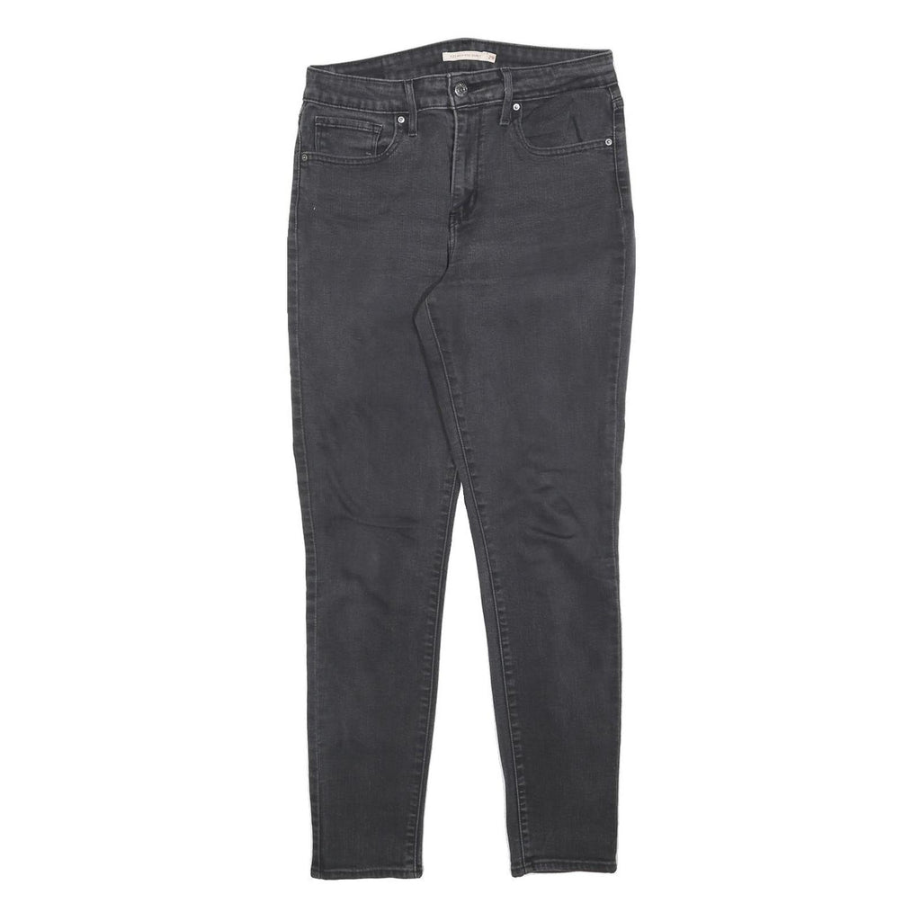 LEVI'S 721 Womens Jeans Black Slim Skinny Denim Medium W29 L30 Stretch