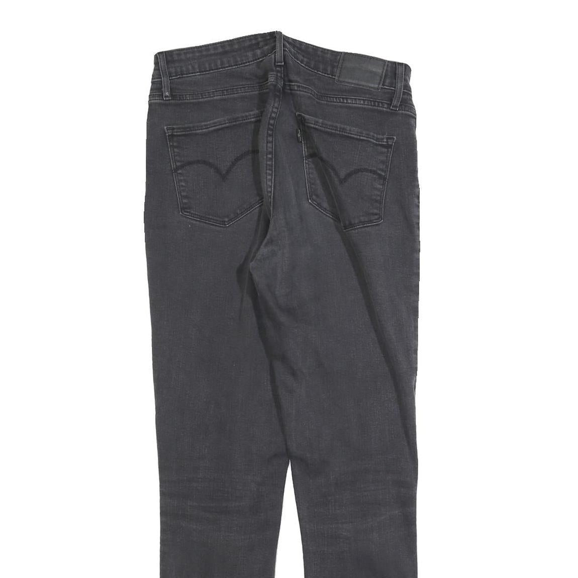 LEVI'S 721 Womens Jeans Black Slim Skinny Denim Medium W29 L30 Stretch