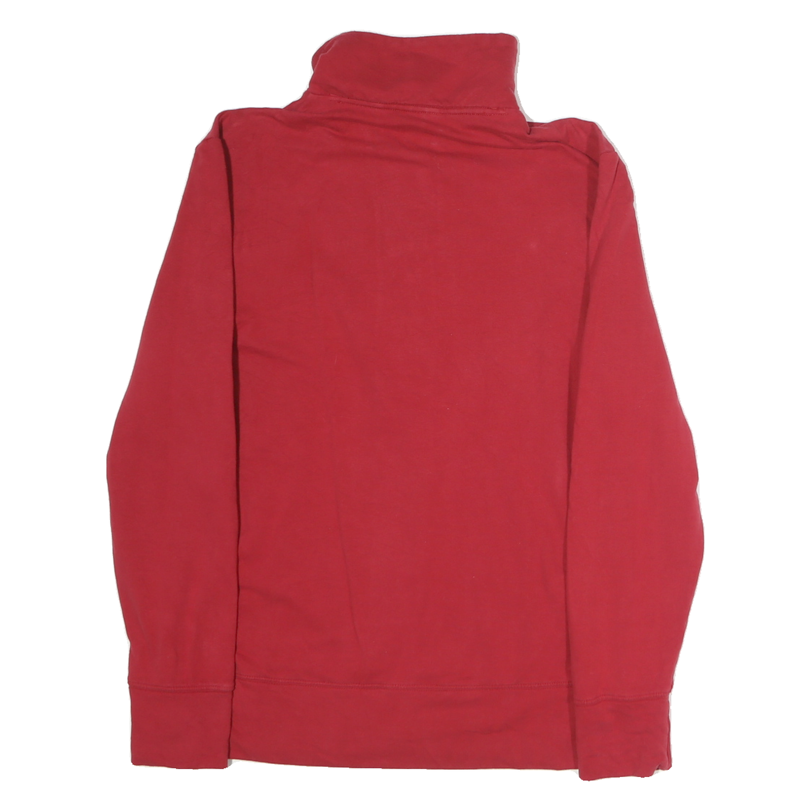 CALVIN KLEIN Mens Red 1/4 Zip Sweatshirt S Cotton Pullover Casual Outerwear