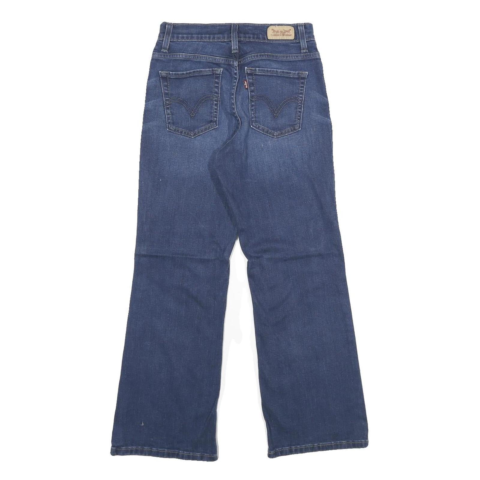 LEVI'S 512 Bootcut Womens Jeans Blue Cotton Blend Slim Denim W24 L27 Stylish