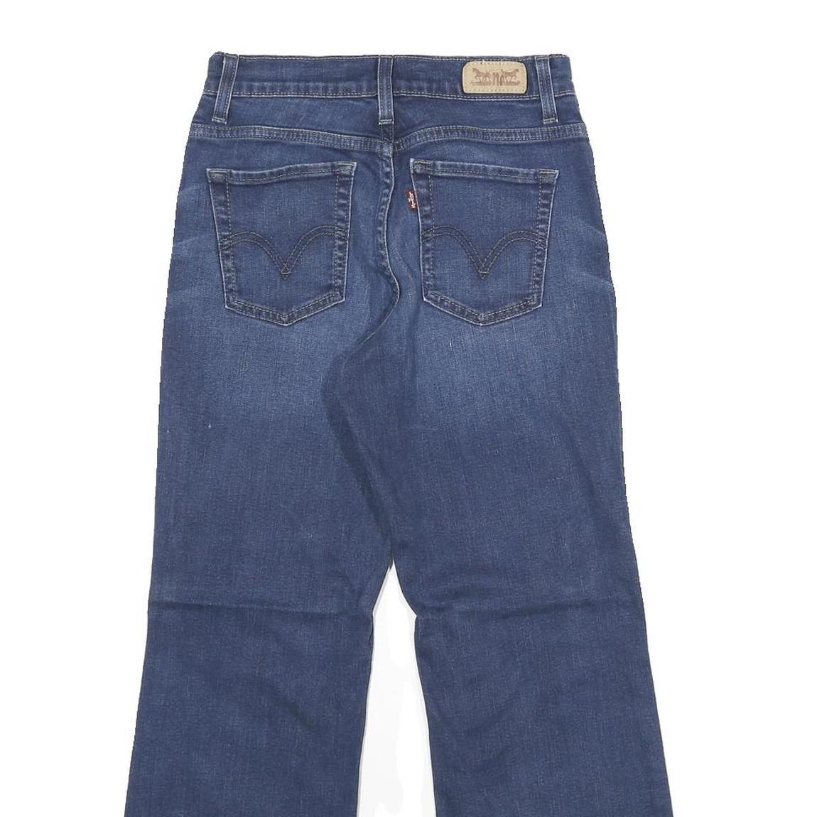 LEVI'S 512 Bootcut Womens Jeans Blue Cotton Blend Slim Denim W24 L27 Stylish