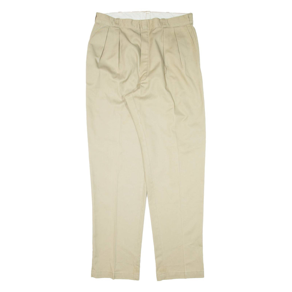 DICKIES Workwear Mens Trousers Beige Regular Tapered W34 L33