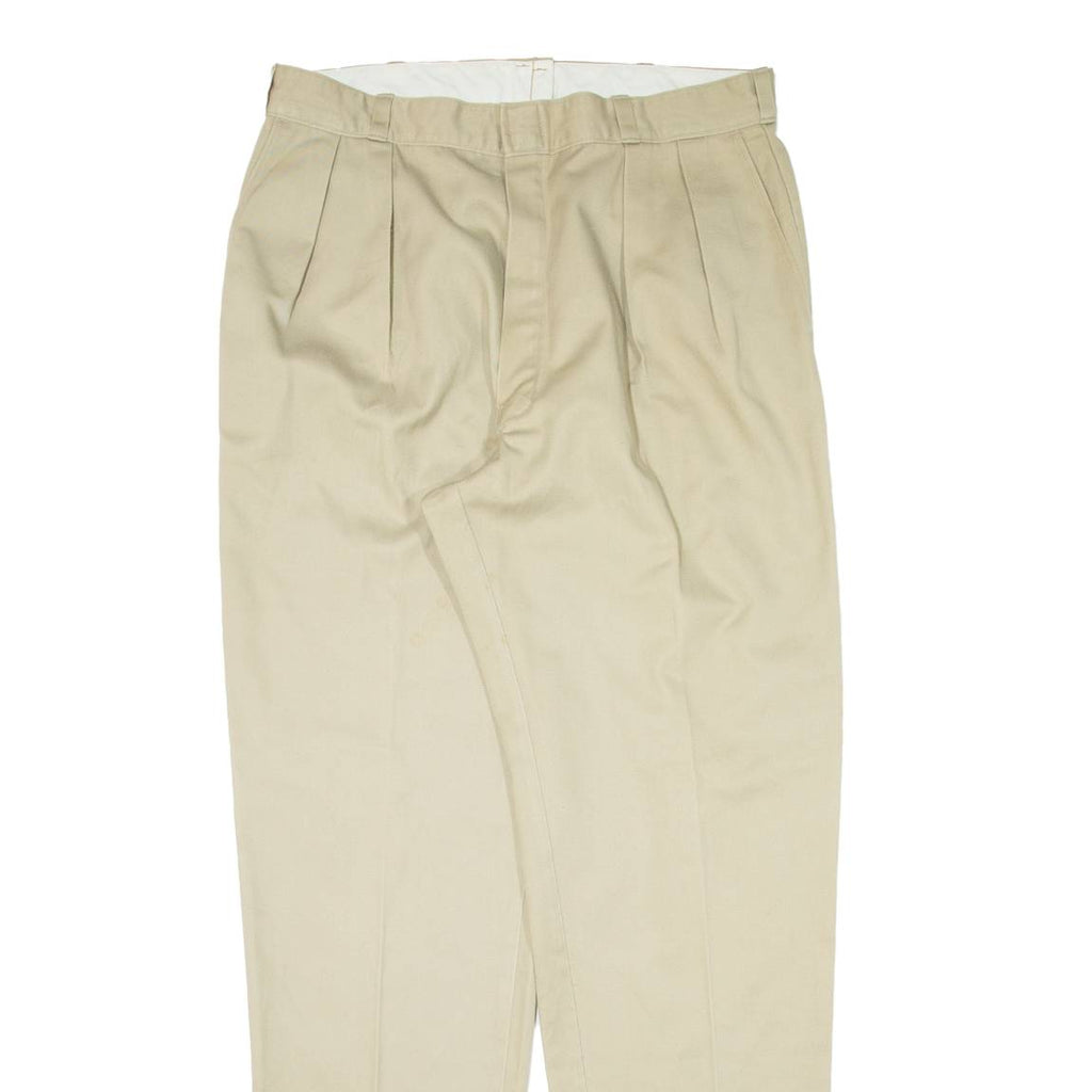 DICKIES Workwear Mens Trousers Beige Regular Tapered W34 L33
