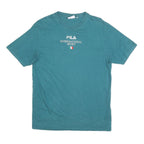 FILA Mens Blue Graphic T-Shirt S Short Sleeve Crew Neck Casual Sport