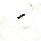 BALMAIN Mens White Graphic T-Shirt M Short Sleeve Crew Neck Cotton Jersey Logo