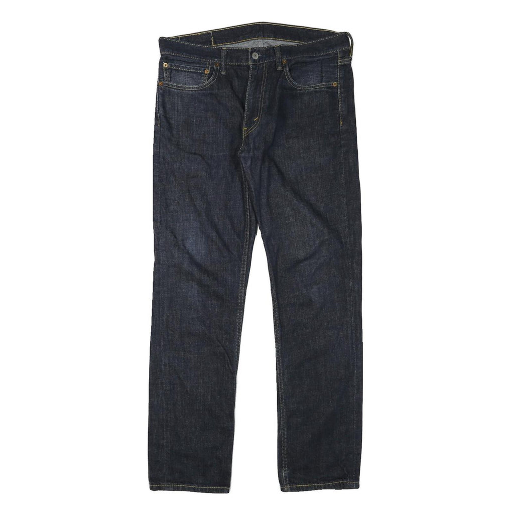 LEVI'S 511 Mens Slim Dark Blue Denim W34 L32 Zip Cotton Blend Jeans