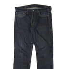 LEVI'S 511 Mens Slim Dark Blue Denim W34 L32 Zip Cotton Blend Jeans