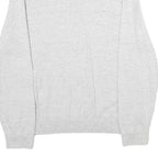 NAUTICA Mens Grey Plain Cotton Jumper V Neck Basic Knit L Casual Comfortable