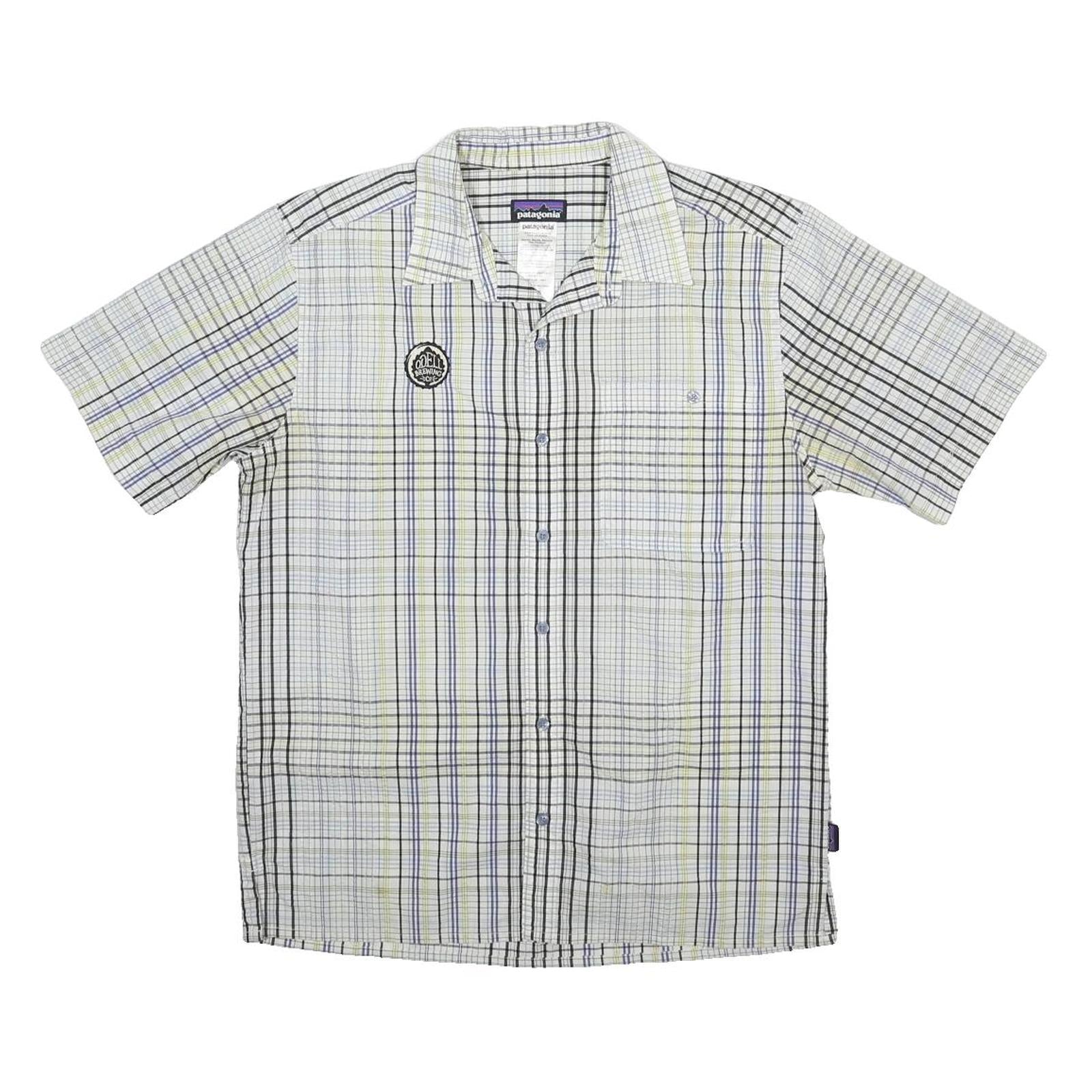 PATAGONIA Mens White & Black Check Shirt M Lightweight Casual Outdoor