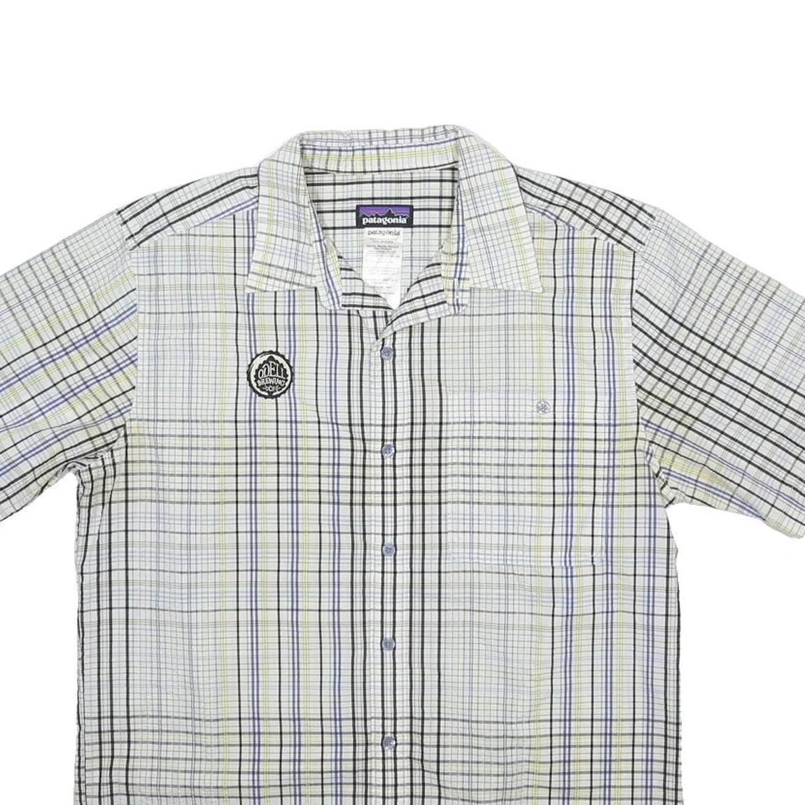 PATAGONIA Mens White & Black Check Shirt M Lightweight Casual Outdoor