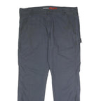 DICKIES Mens Cotton Blend Grey Regular Straight Trousers W38 L32 Workwear Zip