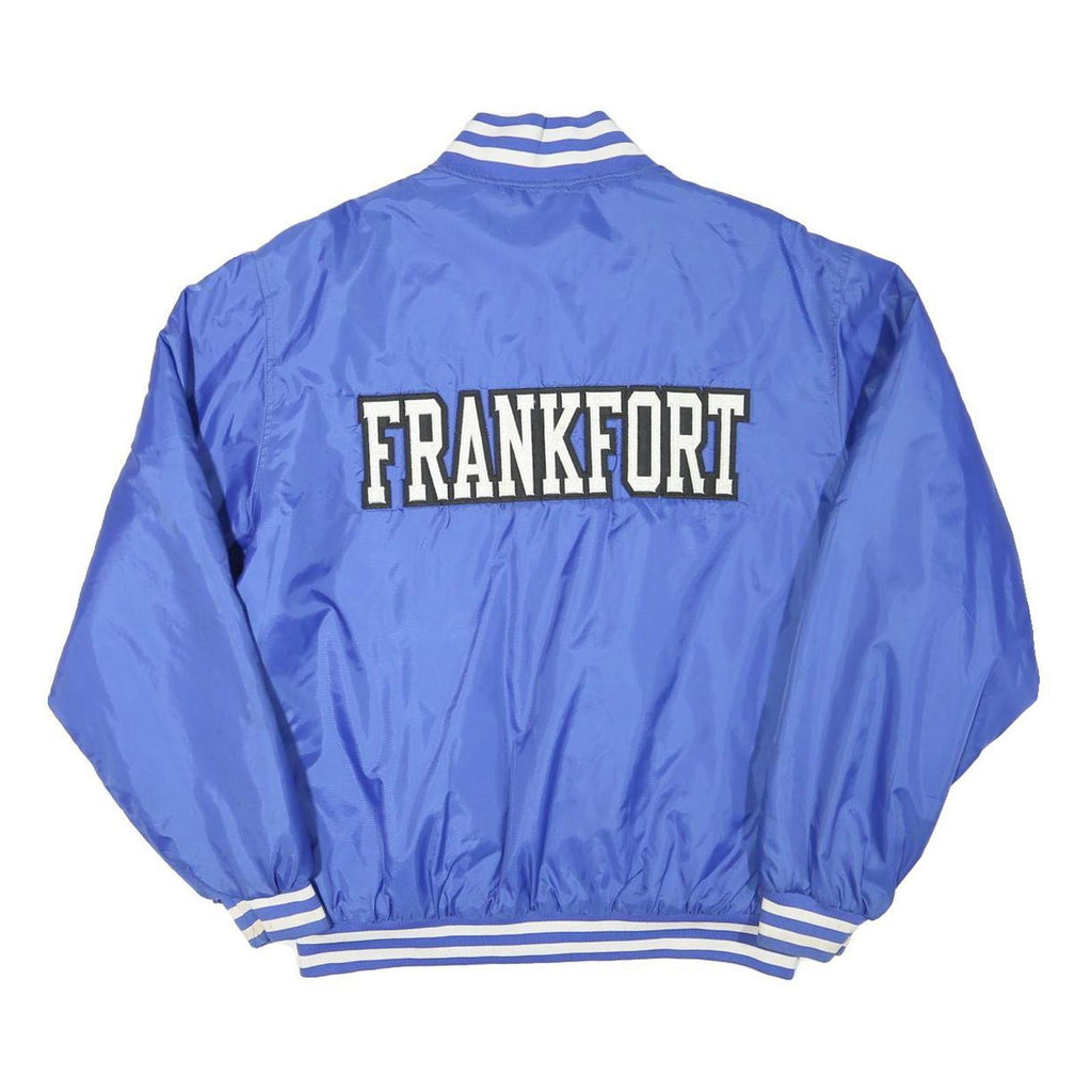 HOLLOWAY Mens Blue Baseball Button Jacket M Polyester Blend Varsity Sports